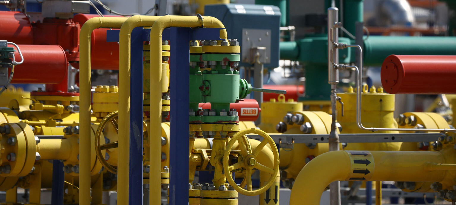 Gas installation is pictured at the Cavern Underground Gas Storage (CUGS) Kosakowo facility - PM Erdgasembargo